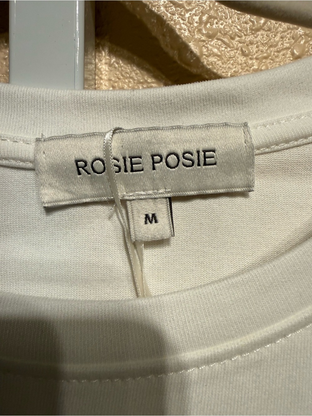 Rosie Posie White Graphic Tee with Blue Bow Accents - Picture 3 of 7